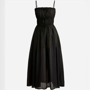 J. Crew Black Midi Dress